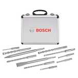 Комплект свредла, шило и секач Bosch, SDS-Plus, 11 части