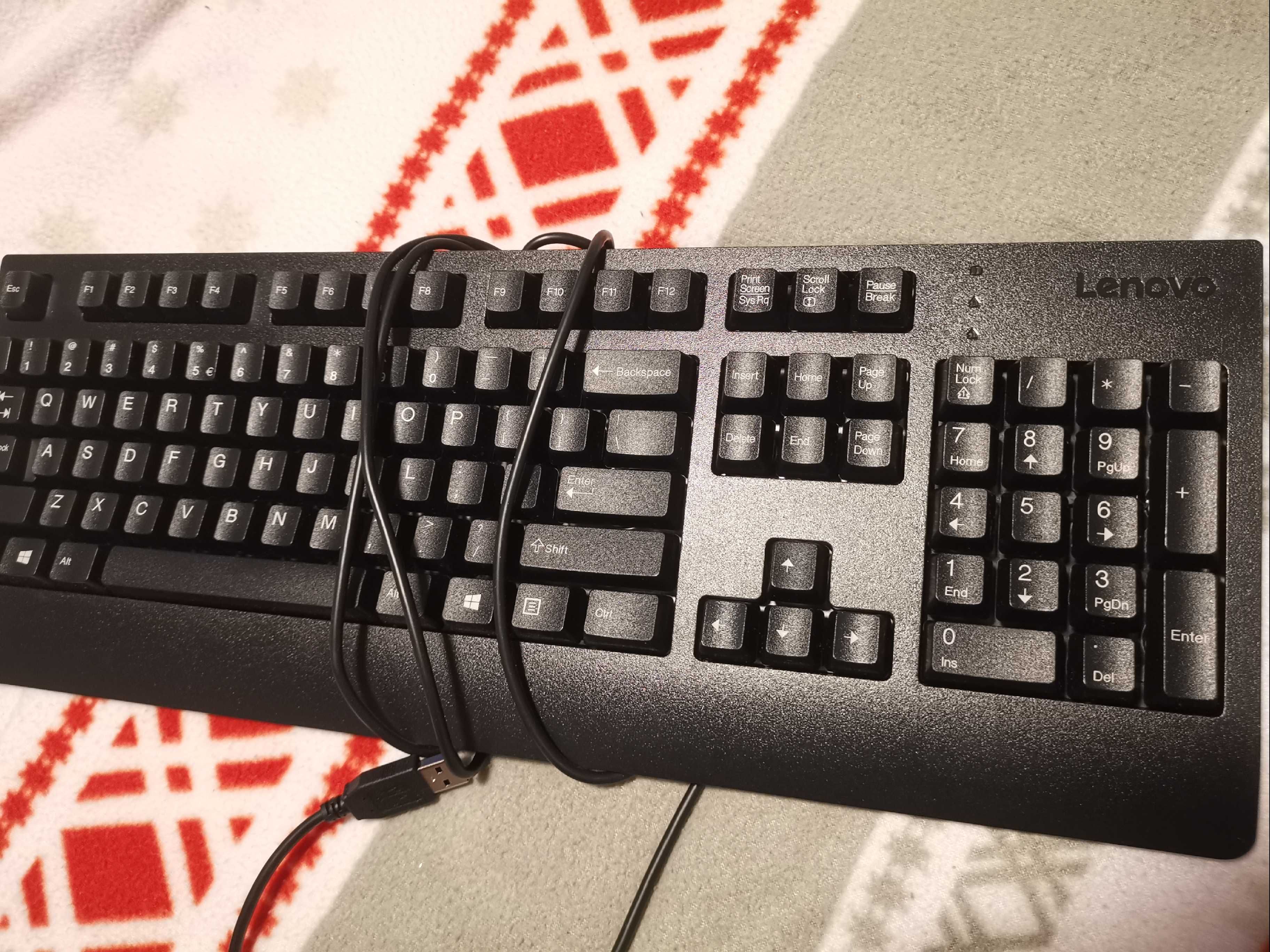 Tastatura  noua USB, Lenovo, Negru