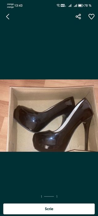 Pantofi cu toc marimea 35