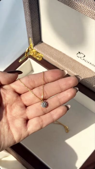 Кулон с бриллиантами 750 пробы