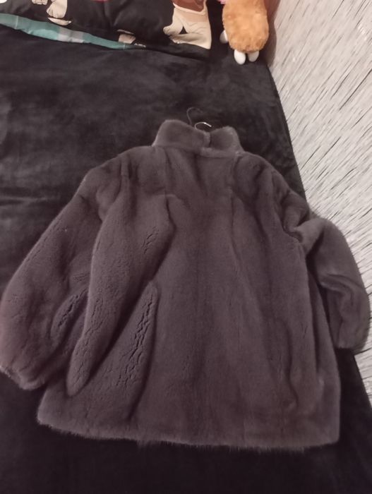 Шуба  из голубой норки