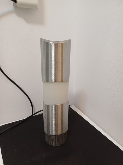 Accesoriu decorațiune masa birou lumina inox acryl Italia 1970