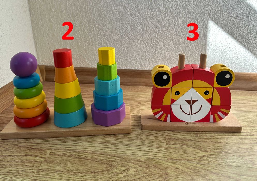 Дървени играчки и конструктор