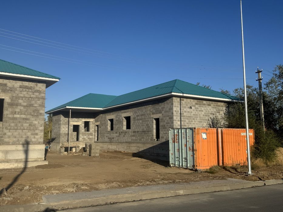 САТЫЛАДЫ/Продам новый большой высокий 1 этажный дом с домом на участке