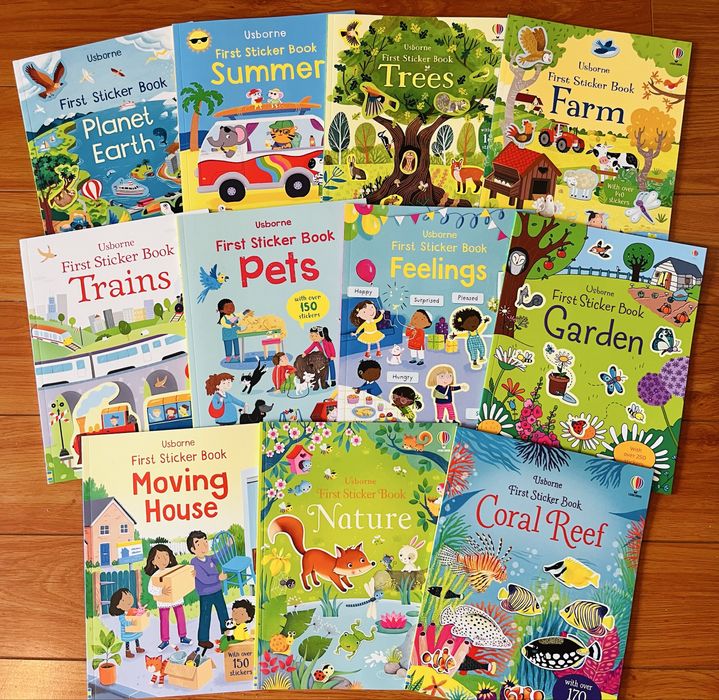 Set carti cu stickere si de pictat cu apa Usborne