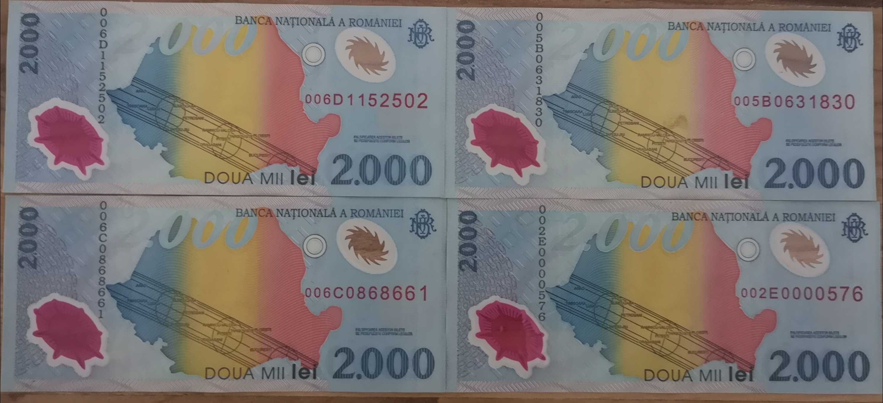 Bancnote de 2.000lei cu ECLIPSA TOTALĂ DE SOARE din 11 AUGUS