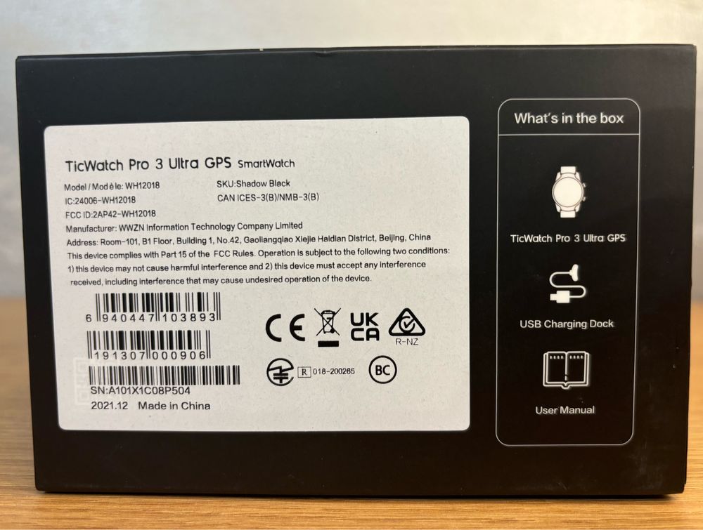 NFC TicWatch Pro 3 Ultra GPS Wear OS Smartwatch/Смартчасовник