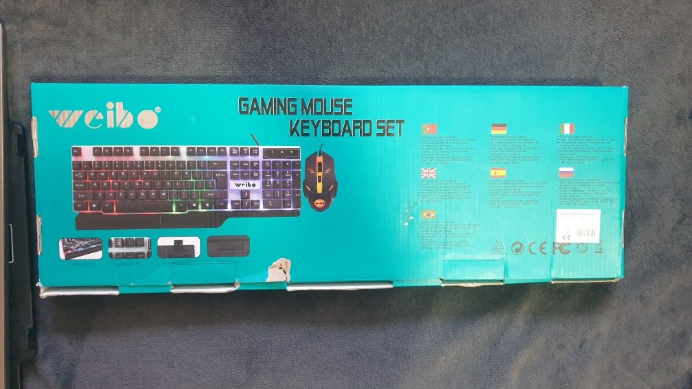 Set Tastatura si mouse cu iluminare RGB noi