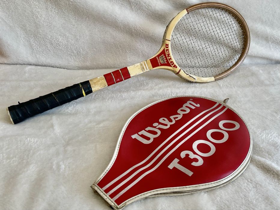 Dunlop стара дървена ретро тенис ракета Дънлоп