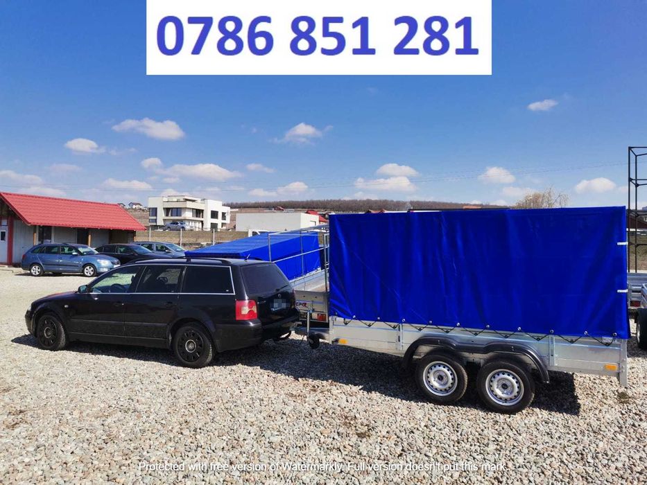Remorca Auto 750 Kg Dublu Ax Mono Ax Transport Auto Moto Atv  Oferta