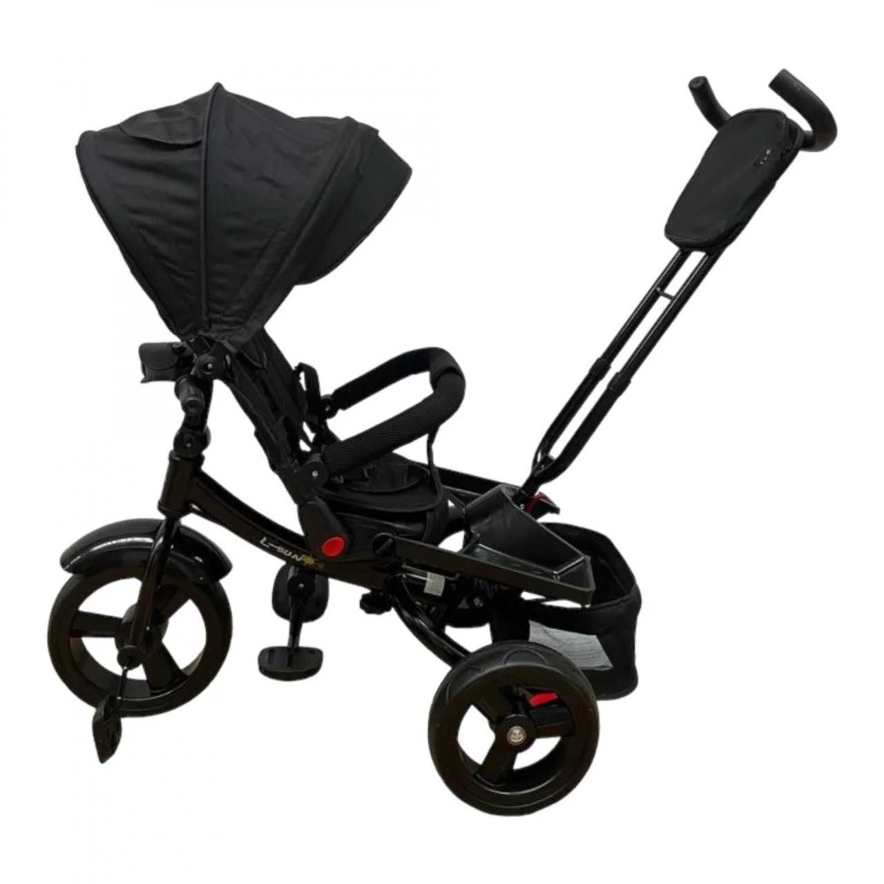 Tricicleta copii cu pozitie de somn muzica / lumini 8 luni-4 ani NEGRU