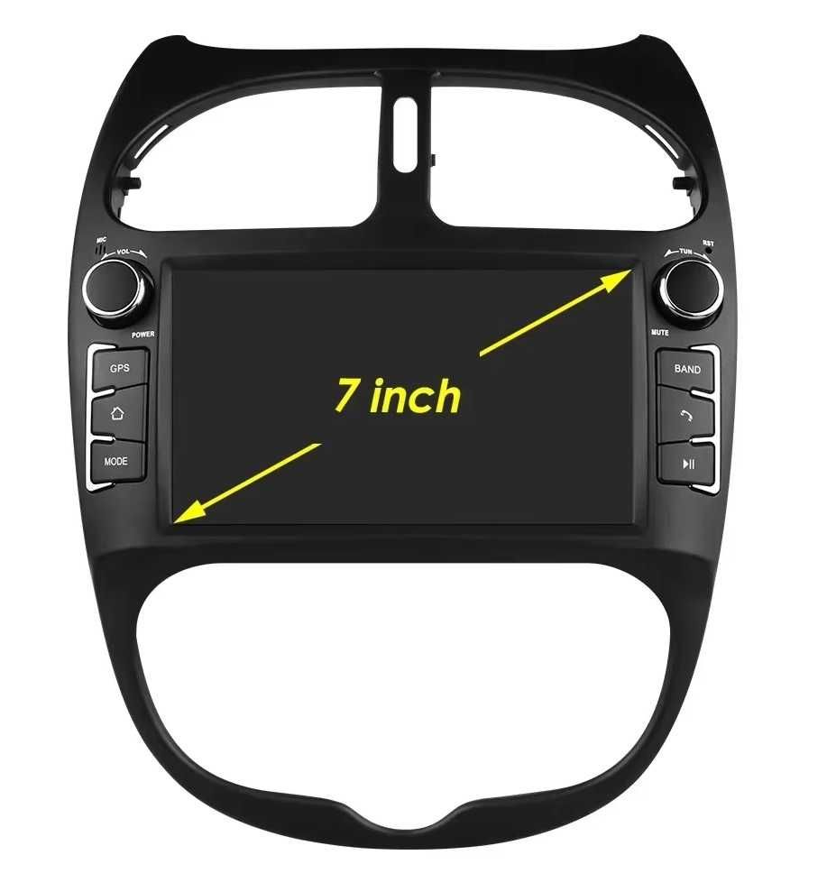 Мултимедия 9″ Android 13 за Peugeot 206 навигация CARPLAY RDS DSP