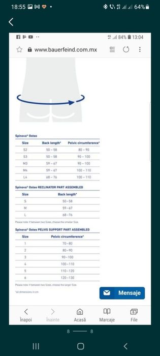 Orteza coloana vertebrala Bauerfiend made Germany