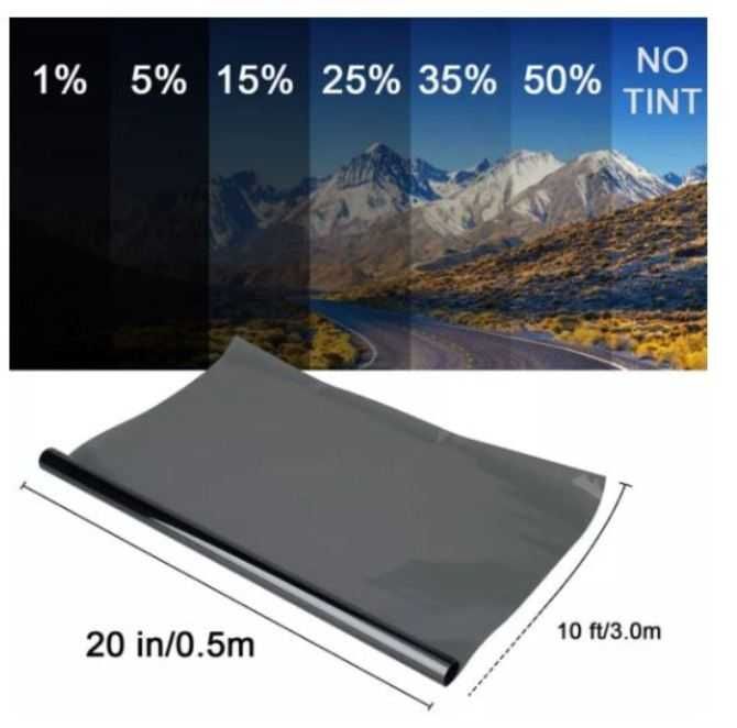 Фолио за затъмняване на стъкла 5% 50СМ. Х 3М.