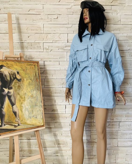 Camasa/rochie imitatie piele,oversized(zara,bershka,stradivarius)