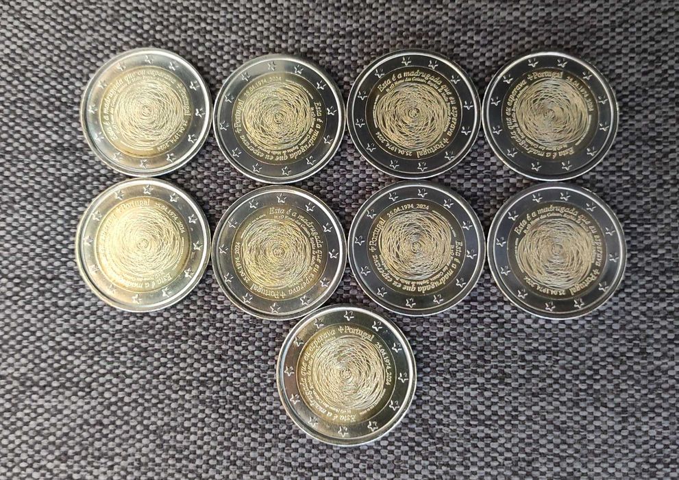 2 евро Португалия 2024 Революция