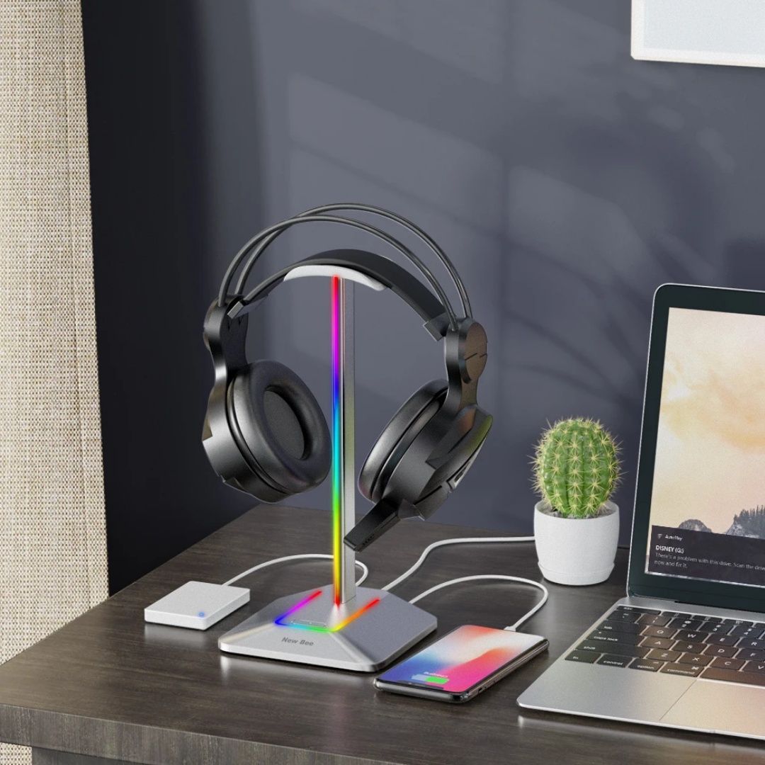 New Bee NB-Z8 RGB Подставка для наушников – Стиль и удобство!