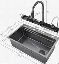 Висококачествена мултифункционална кухненска мивка 75x45