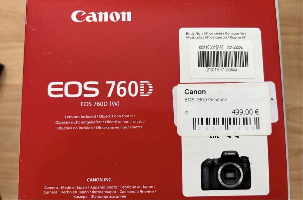 Canon 760D  pachet complet obiective geanta
