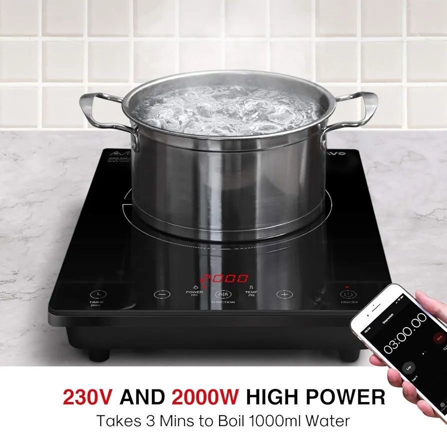 Мощен 2000W индукционен Котлон