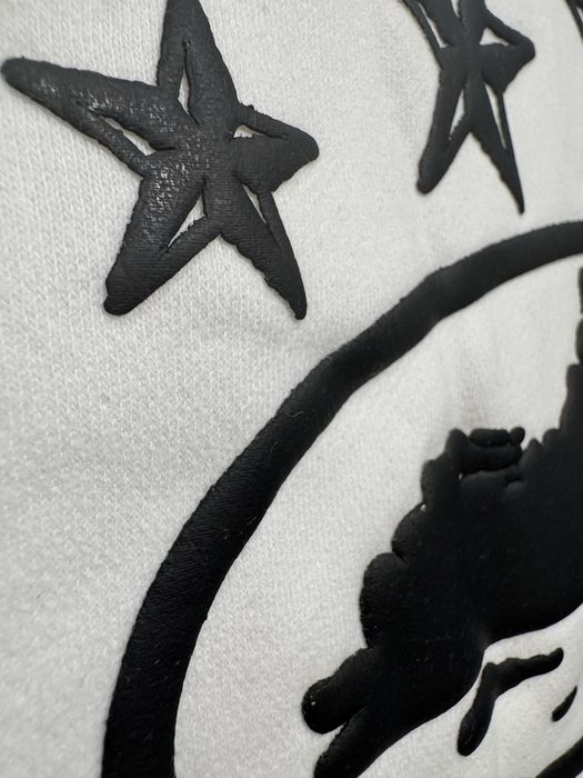 Corteiz 5 Starz Alcatraz Puff Print White Hoodie