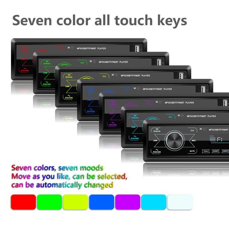 Casetofon / Radio Auto Bluetooth Si HandsFree 12V culori selectabile