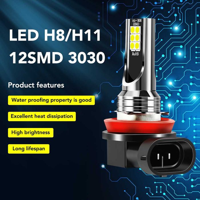H8 H11 Kit Becuri Led - 160W - xenon - cambus - garantie