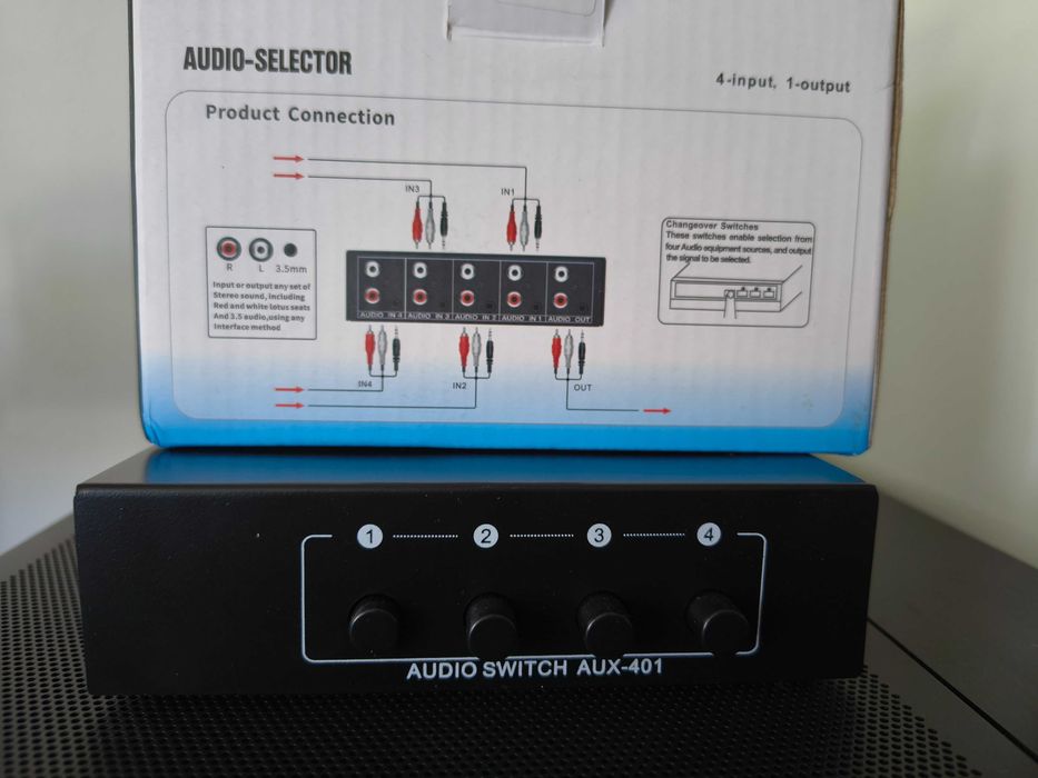 Hifi Audio Switch AUX-401 selector canal audio
