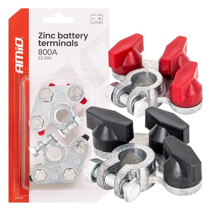 поцинковани клеми за акумулатор 800a 2 броя + / - тип iveco  ...