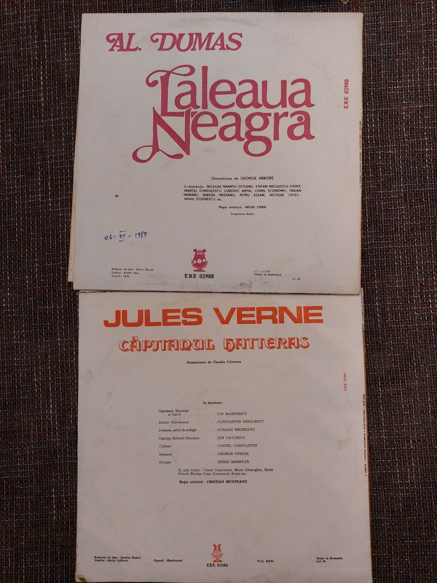 discuri povesti: Laleaua Neagra- Al. Dumas și Căpitanul Baterras-JVern