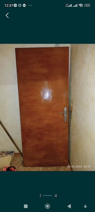 Без косяка дешёво наружная прессованная, дубовая дверь