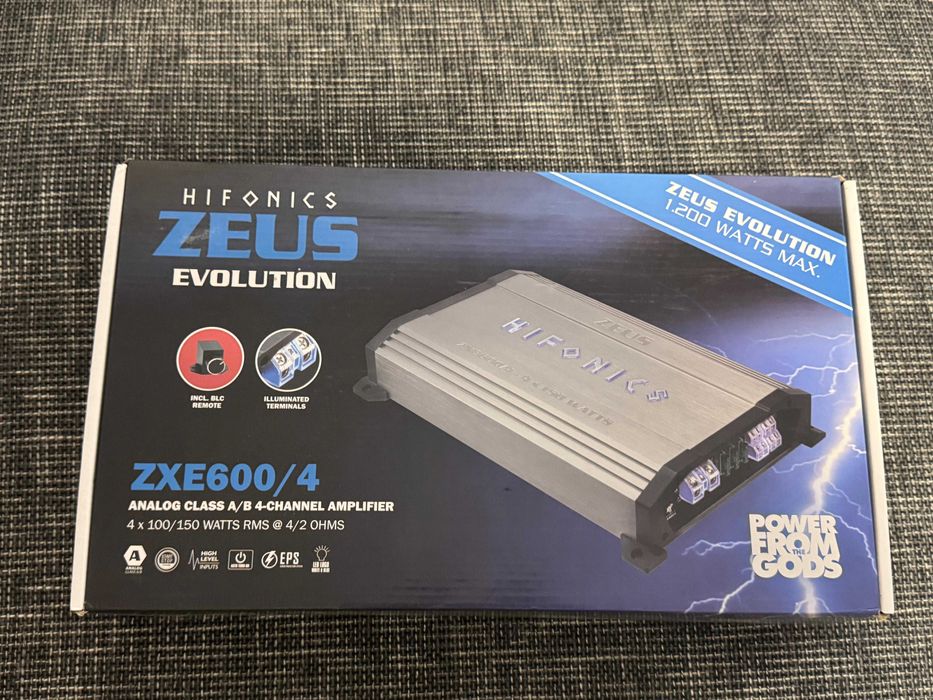 Amplificator Hifonics Zeus ZXE600/4 nou nefolosit 1200W