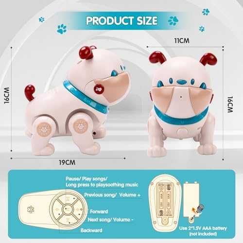 Ново Интерактивно куче-робот дистанционно LED светлини Идеален подарък