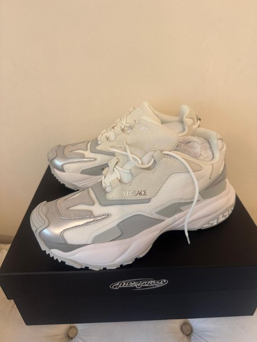 Adidasi Sneakers Versace Mercury Alb Gri