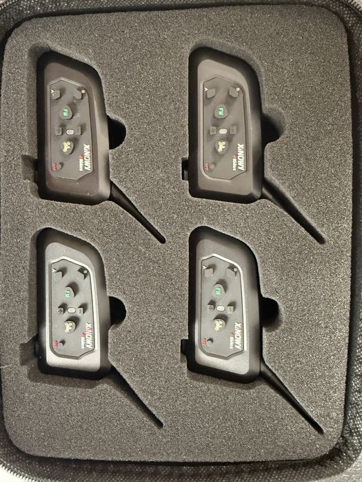 Casti wireless pentru casca moto Xinowy set 4 bucati , bluethoot, r