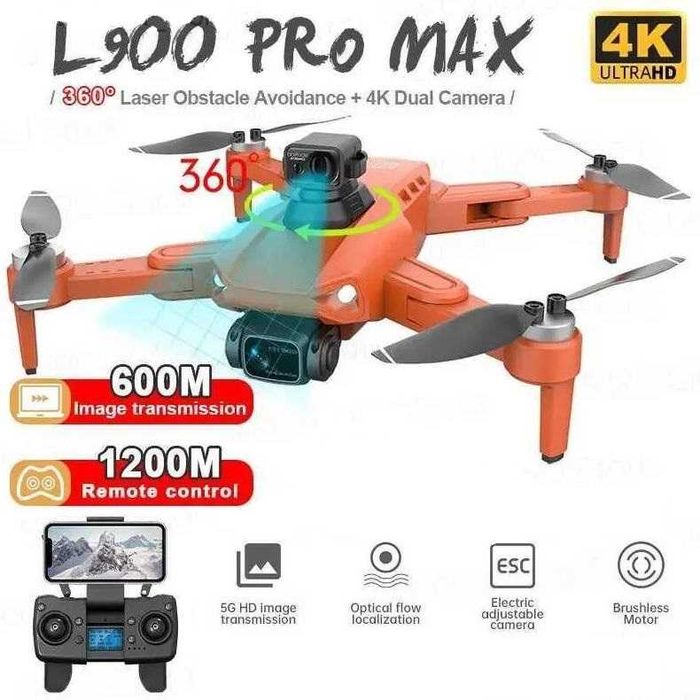 Квадрокоптер L900 SE MAX 4K, лазерен сензор, 3 батерии + кейс