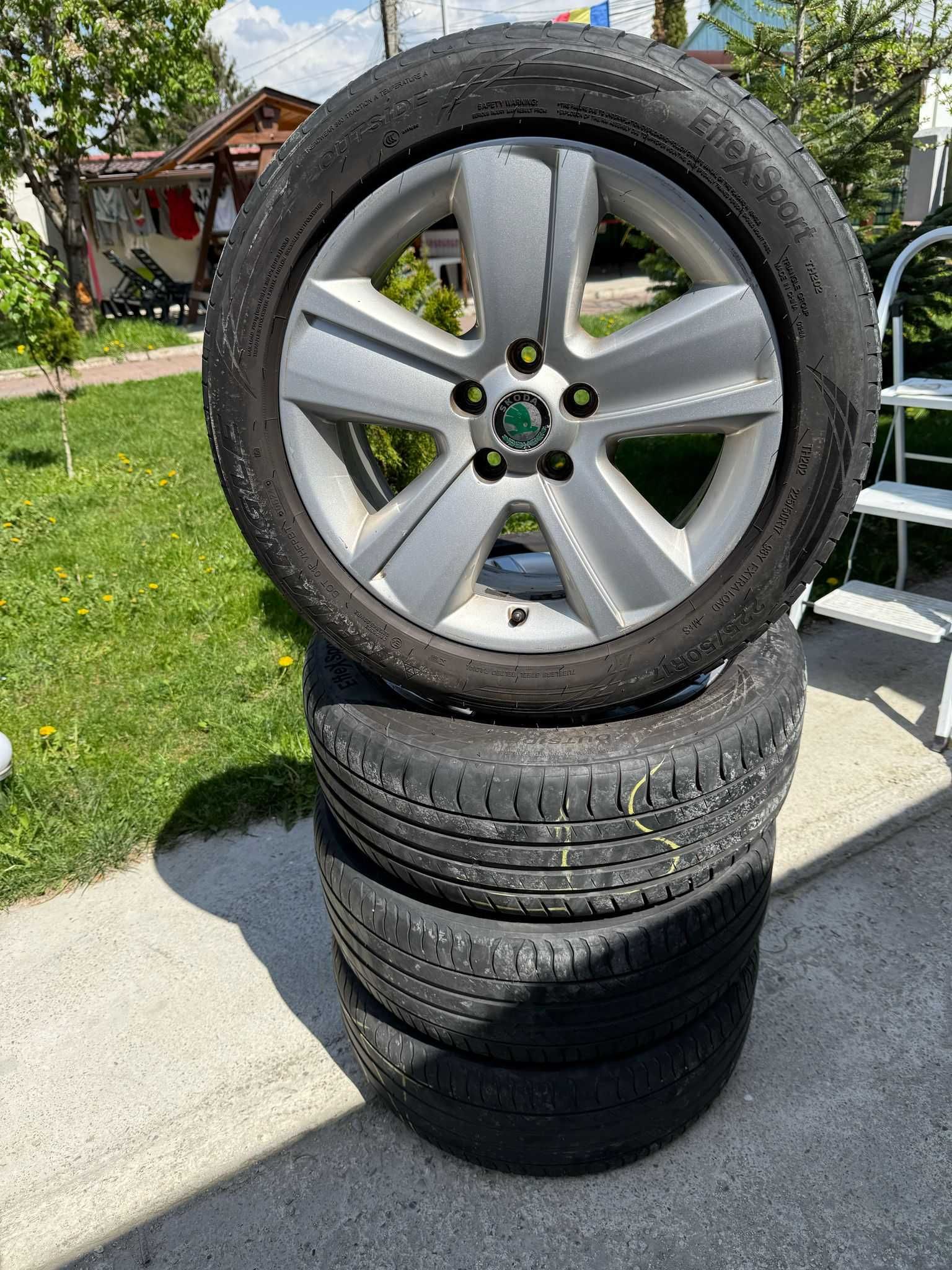 Set jante Skoda/VW +anvelope vara 225/50/17