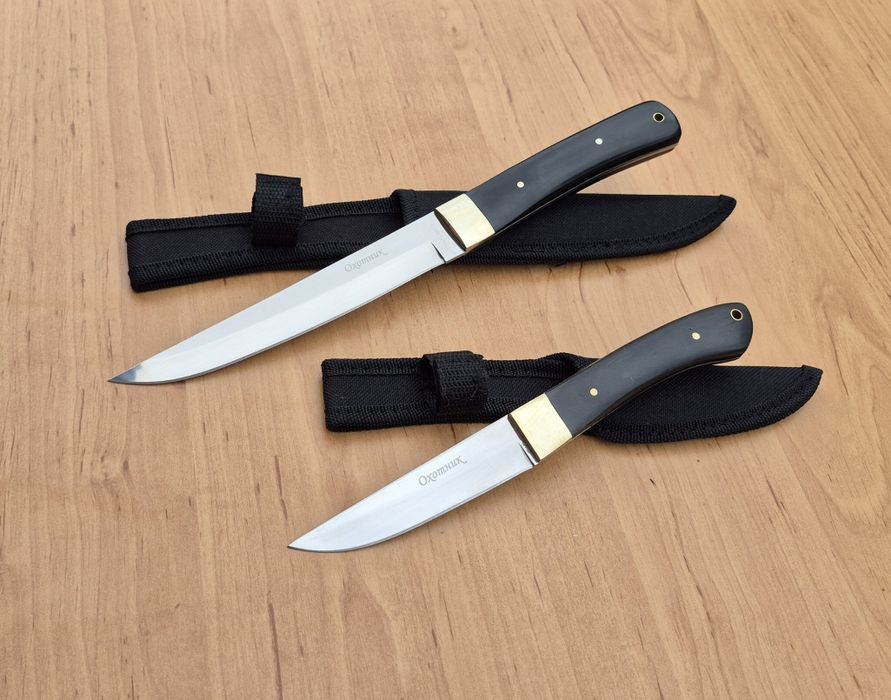 Руски нож Охотник,фултанг с текстилна кания,два модела