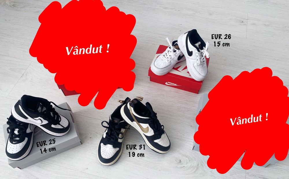 Adidasi Nike originali 33, 32 , 31 , 30 , 27 , 26 , 25 ,  28 , 27 ,