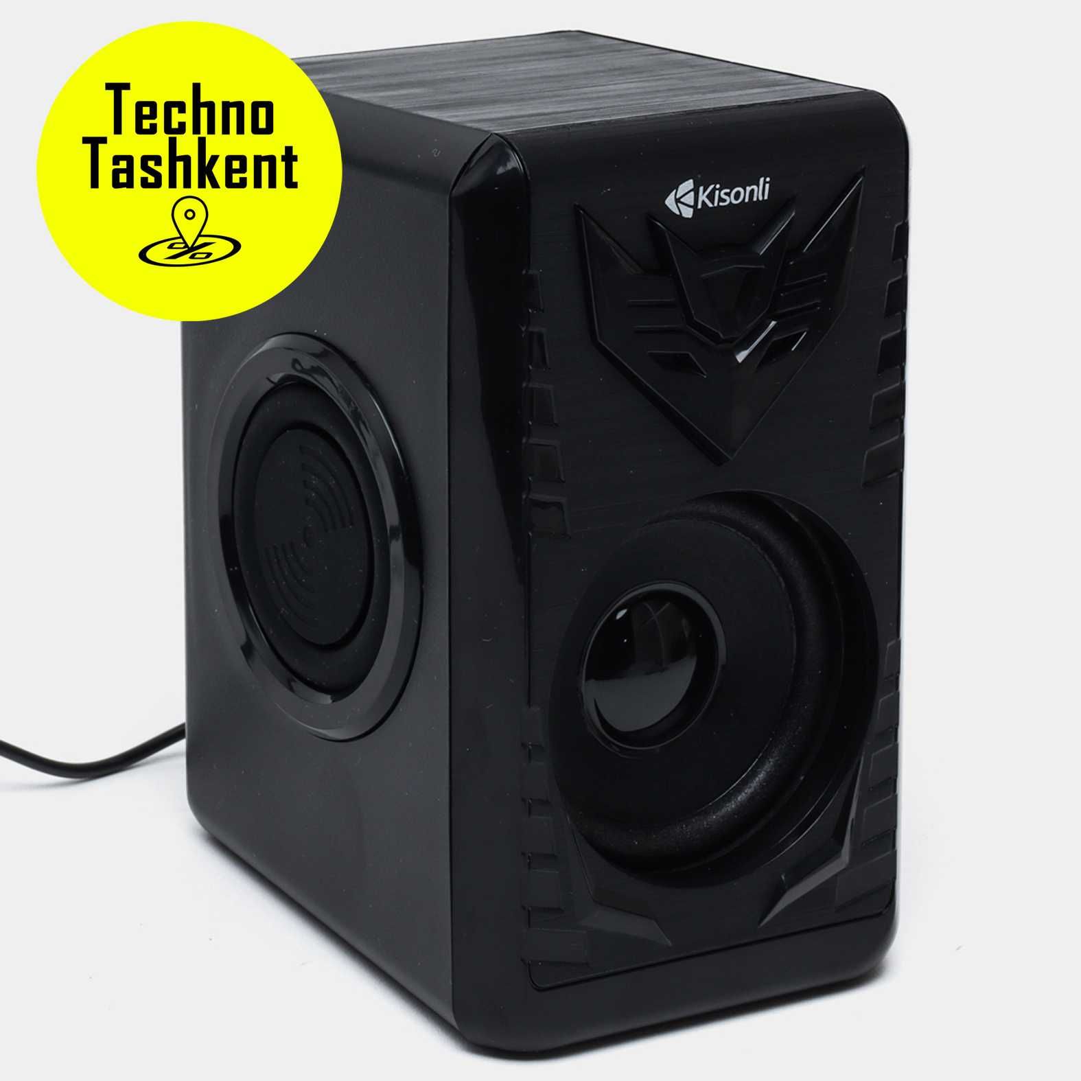 Колонки для компьютера Kisonli T008A, проводная компьютерная акустика