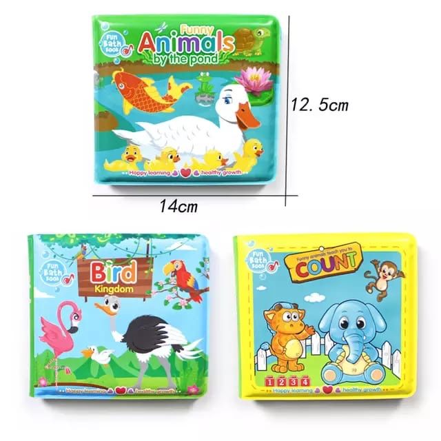 Set cu 2 carti pentru baie, educative, Animale NOl