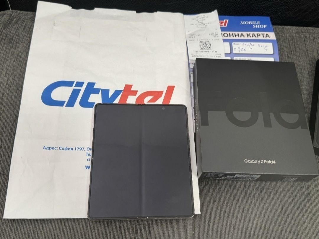 КАТО НОВ 512GB Samsung Z Fold 4 CityTel Гаранция 2024г. Beige
