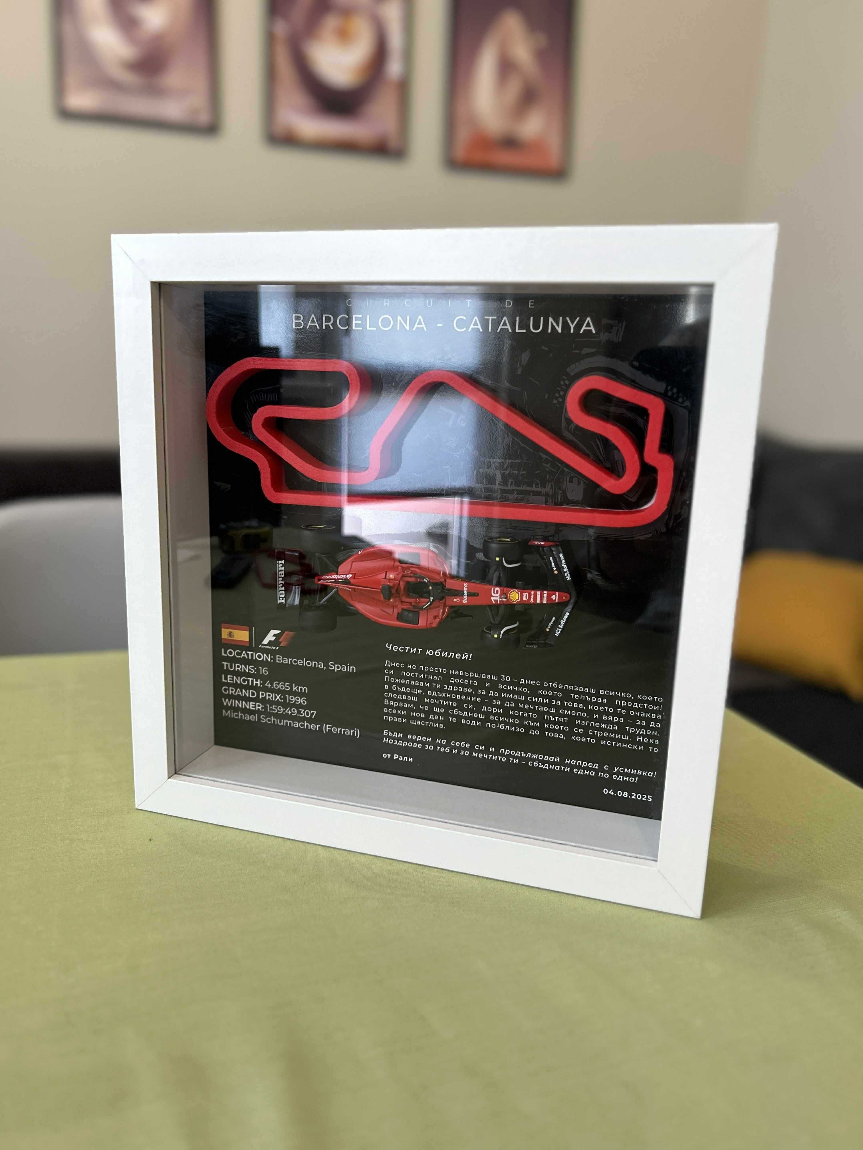 3D Рамка с писта и бодил F1