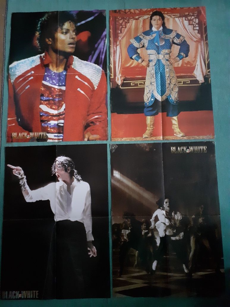 Lot 4 megapostere față-verso cu Michael Jackson