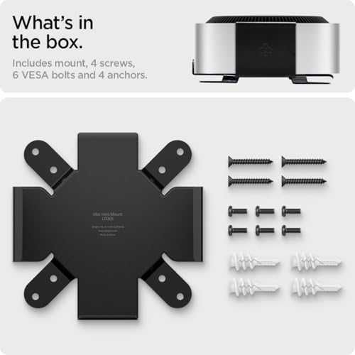 Нова Стойка с въздушен филтър за Mac mini M4 / M4 Pro 2024 Spigen