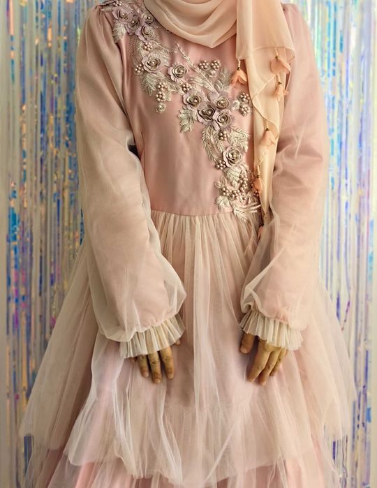 Платье нарядное мусульманское кажекей Наурыз