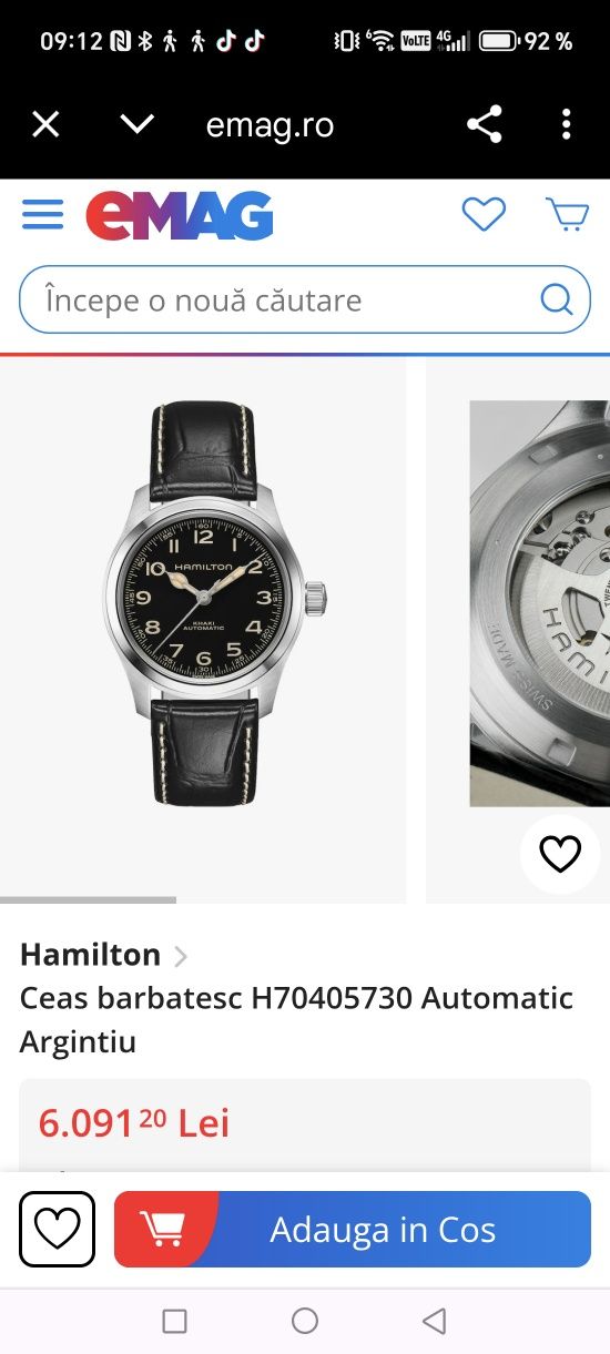 Ceas Hamilton  Khaki Murph Automatic 38 mm Automatic