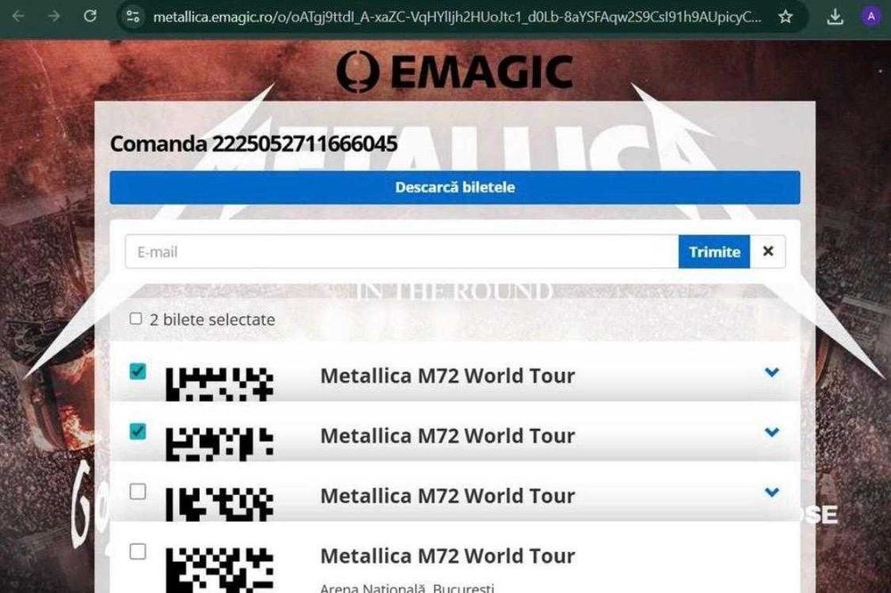 Vand bilete Metallica