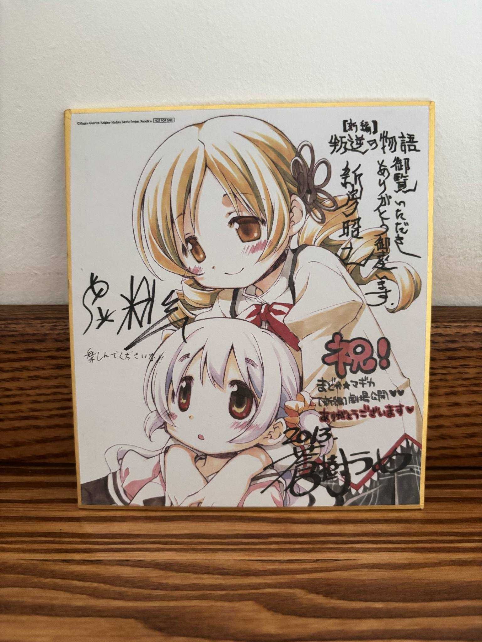 Anime Mahou Shoujo Madoka Magica Momoe Nagisa & Tomoe Mami Shikishi