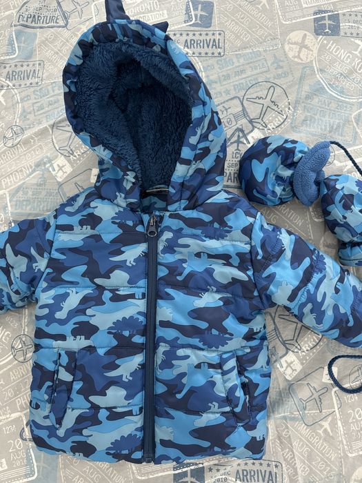 Зимно яке с ръкавички 6-9м